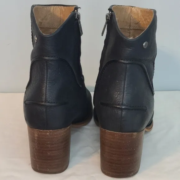 UGG Annie Womens 10 Western Stack Chunky Heel Zip Up Leather Booties Cowgirl