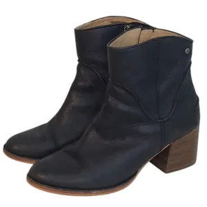 UGG Annie Womens 10 Western Stack Chunky Heel Zip Up Leather Booties Cowgirl