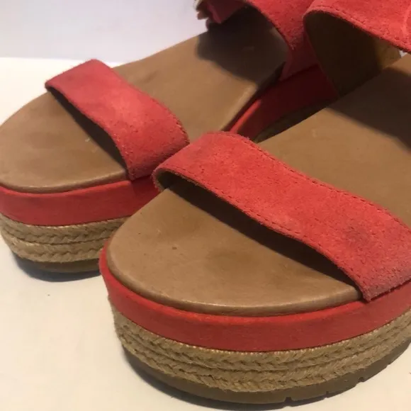 Ugg April Coral Platform Espadrille Shoes