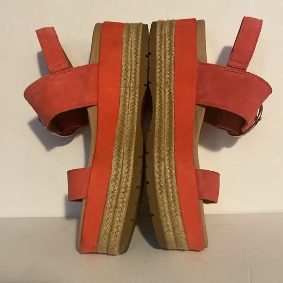 Ugg April Coral Platform Espadrille Shoes