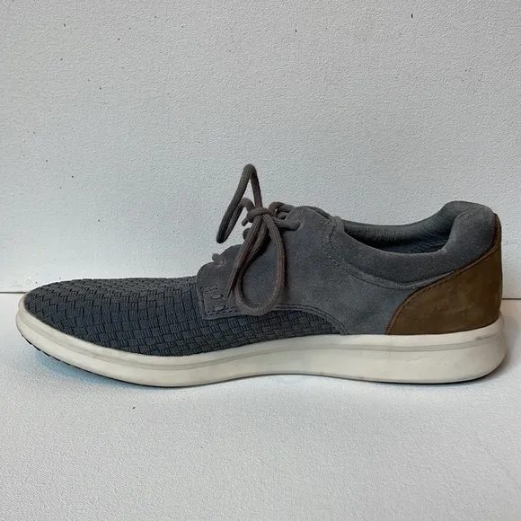 UGG Hepner Gray Woven Weave SuedeLace Up Oxfords Casual Shoes, men’s size 9.5
