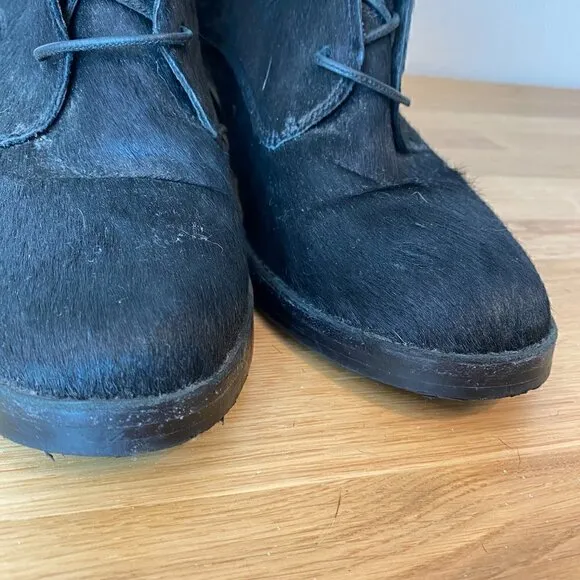 UGG Oriana Exotic Lace Up Calf Hair Ankle Boots Women's Size 10