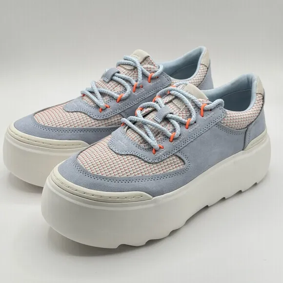 UGG Women's Marin Mega Lace Seaflow Blue Platform Shoes 1149490 Size 8