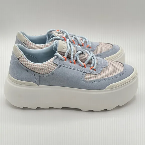 UGG Women's Marin Mega Lace Seaflow Blue Platform Shoes 1149490 Size 8