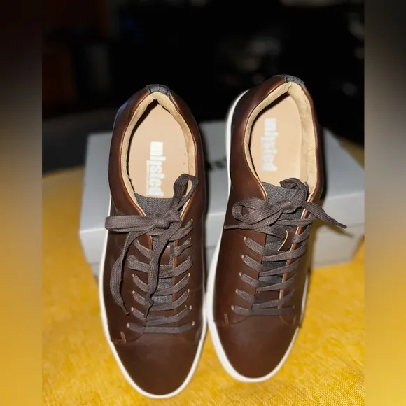 Unlisted by Kenneth Cole Mens Brown Lace Up Stand Sneakers Casual Shoes Size 9.5