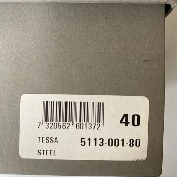 Vagabond Tessa sz 40 Gray ‘Steel’ Square Toe Boot with Block Heel, New in Box