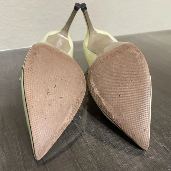 VALENTINO GARAVANI Heels Beige Size 36.5 US 6 Leather Women's Authentic