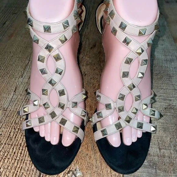 Valentino Patent Rockstud Caged Pumps