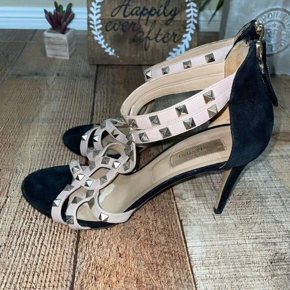 Valentino Patent Rockstud Caged Pumps