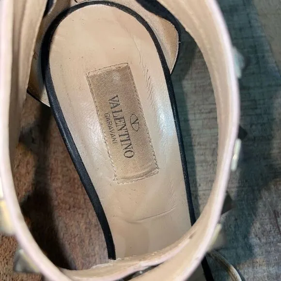 Valentino Patent Rockstud Caged Pumps