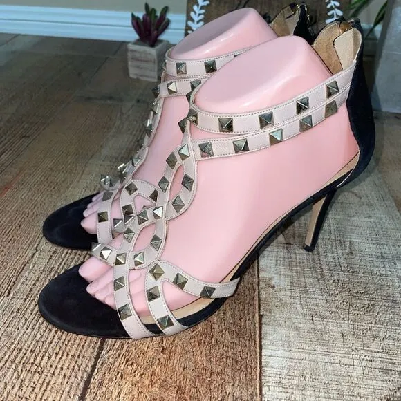 Valentino Patent Rockstud Caged Pumps