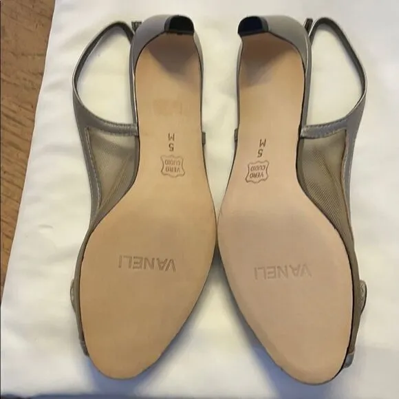 VANELI LEATHER MESH SANDALS.  NEW