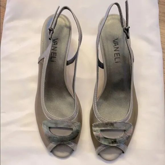 VANELI LEATHER MESH SANDALS.  NEW
