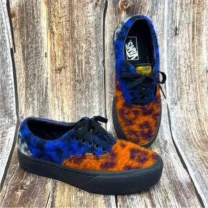 Vans Era Platform Mix Leopard Fuzzy Wooly Shoes Sneakers Mens Size 7 Womens 8.5