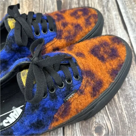 Vans Era Platform Mix Leopard Fuzzy Wooly Shoes Sneakers Mens Size 7 Womens 8.5