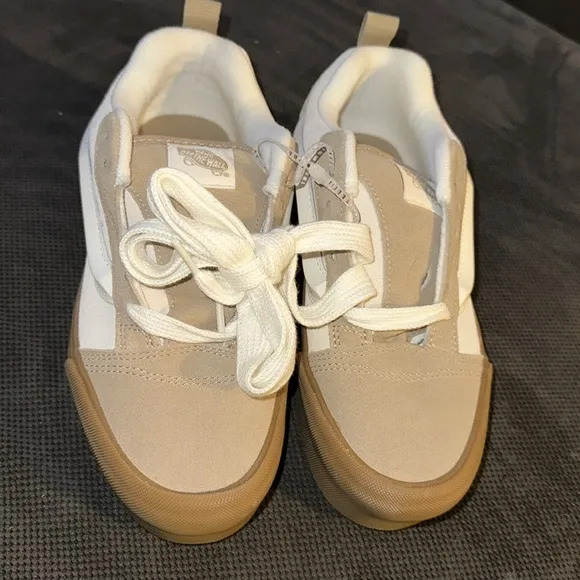 VANS Knu Stack Platform Sneakers light tan Sz 8