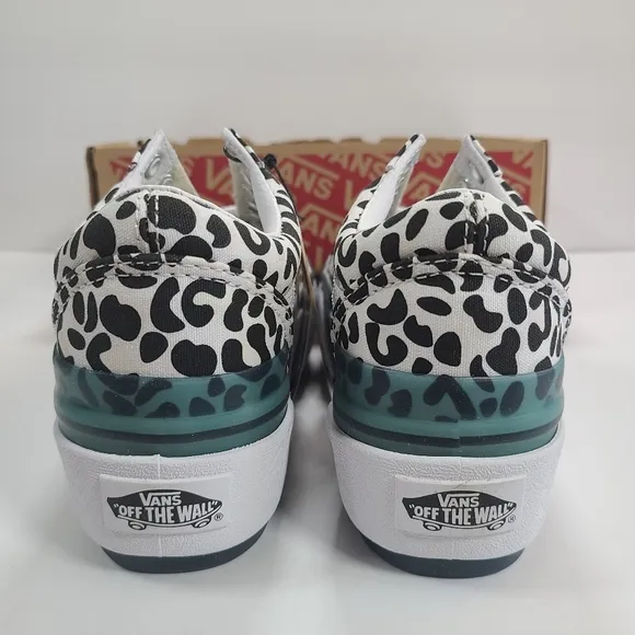 Vans Old Skool Stacked Platform UV Ink Leopard Black White Sneakers Women’s 5