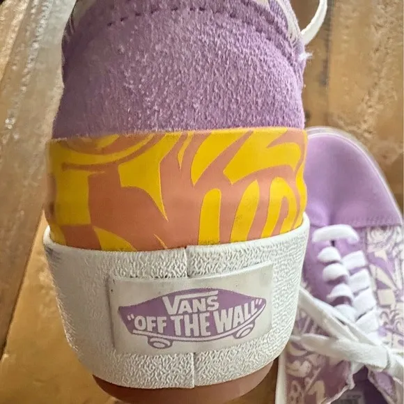 VANS Old Skool Wavy Daze Platform Sneakers Lavender Purple Women's Shoes SIZE 6