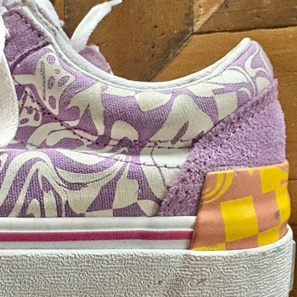 VANS Old Skool Wavy Daze Platform Sneakers Lavender Purple Women's Shoes SIZE 6