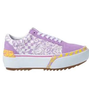 VANS Old Skool Wavy Daze Platform Sneakers Lavender Purple Women's Shoes SIZE 6