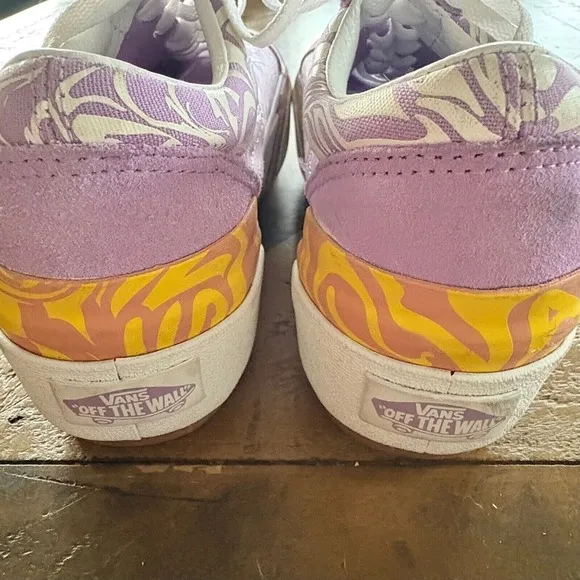 VANS Old Skool Wavy Daze Platform Sneakers Lavender Purple Women's Shoes SIZE 6