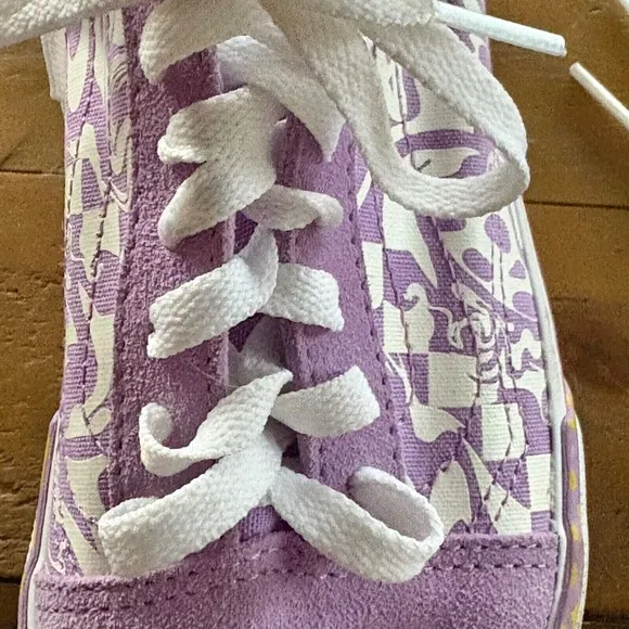 VANS Old Skool Wavy Daze Platform Sneakers Lavender Purple Women's Shoes SIZE 6