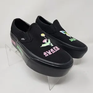 Vans Platform Sneakers Womens 6.5 Black Classic Slip On Morph Blackout Shoes