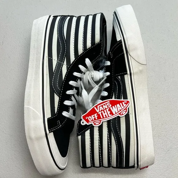 VANS | Sk8-Hi Pro 138 SF Stripe Black &amp; Marshmallow Skate Shoes