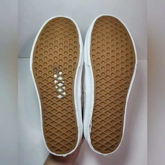 Vans Suede Polka Dot Authentic Platform 2.0 Beige Shoes Women's Size 9