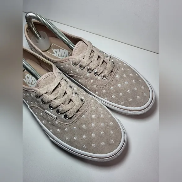 Vans Suede Polka Dot Authentic Platform 2.0 Beige Shoes Women's Size 9