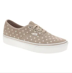 Vans Suede Polka Dot Authentic Platform 2.0 Beige Shoes Women's Size 9