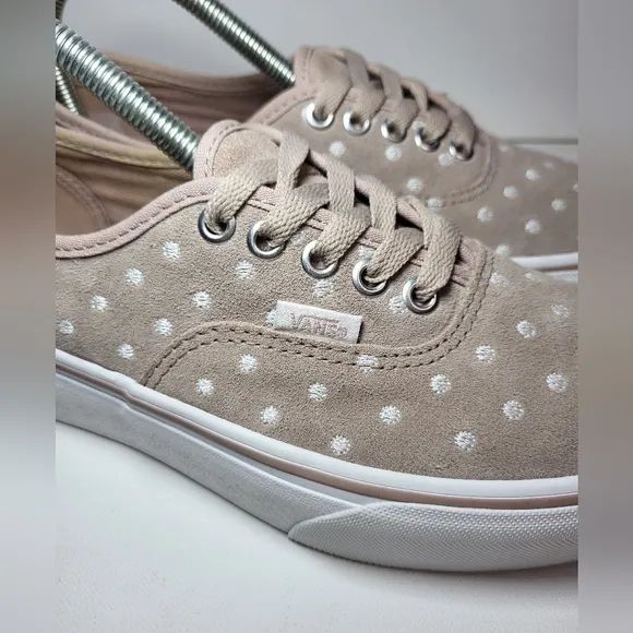 Vans Suede Polka Dot Authentic Platform 2.0 Beige Shoes Women's Size 9
