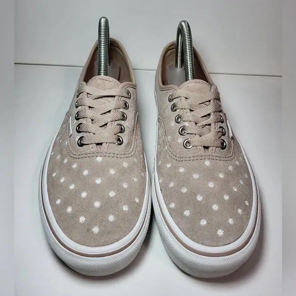 Vans Suede Polka Dot Authentic Platform 2.0 Beige Shoes Women's Size 9