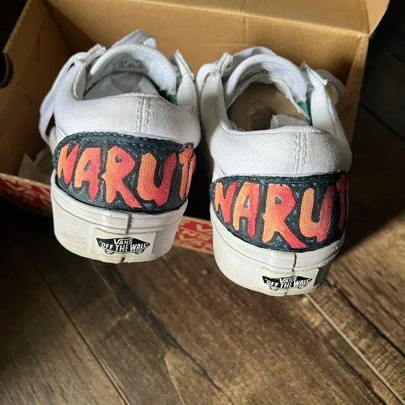 Vans White and Yellow Cartoon Sneakers