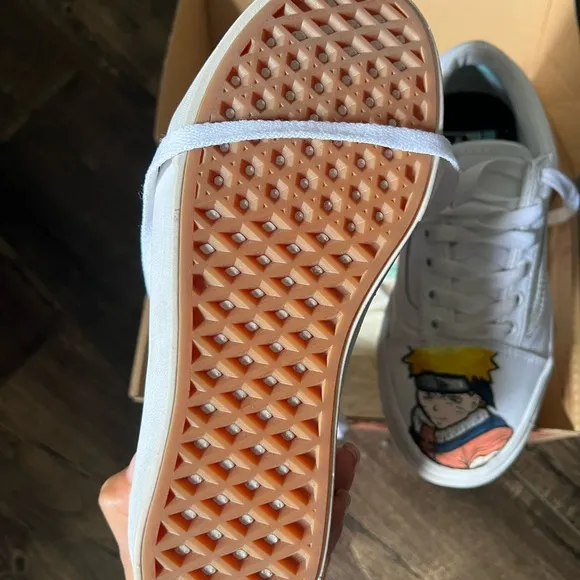 Vans White and Yellow Cartoon Sneakers