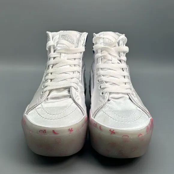 Vans x Sailor Moon Sk8-Hi Stacked Women's 6 White Platform Shoe Sneaker