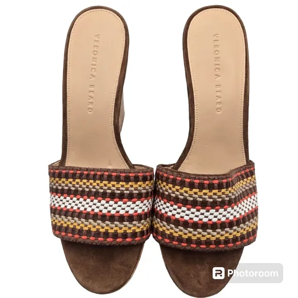 VERONICA BEARD Dali Single Woven Cork Wedge Sandals