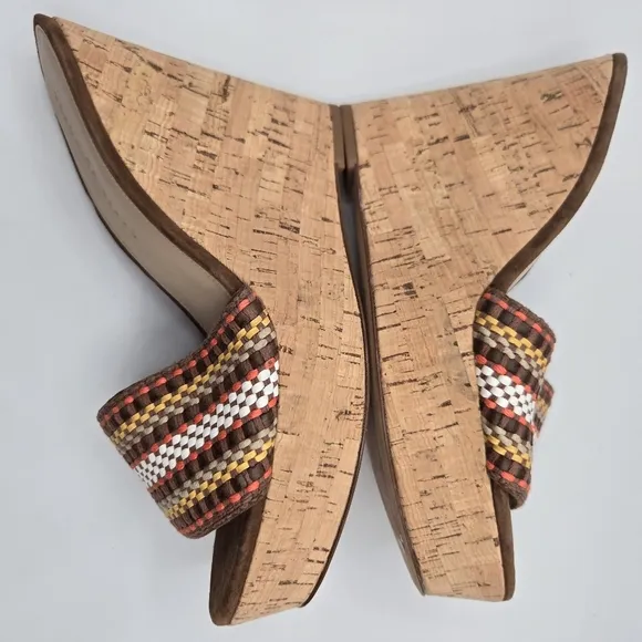 VERONICA BEARD Dali Single Woven Cork Wedge Sandals