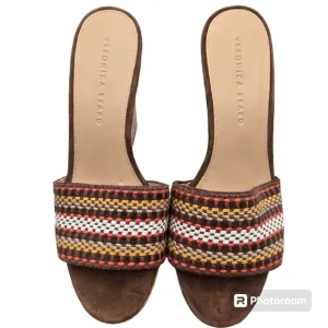 VERONICA BEARD Dali Single Woven Cork Wedge Sandals