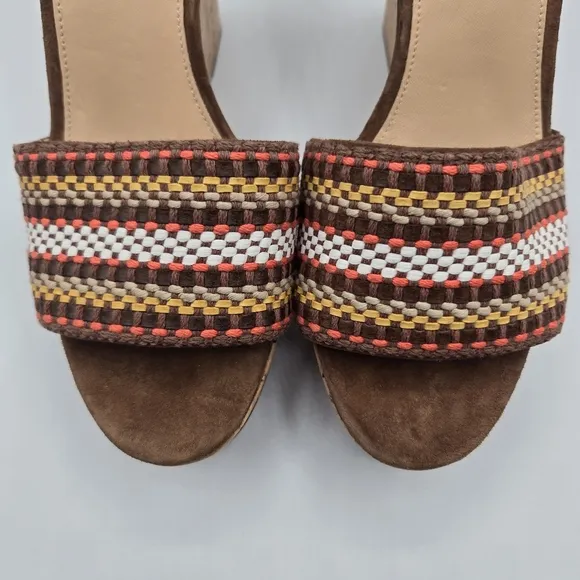VERONICA BEARD Dali Single Woven Cork Wedge Sandals