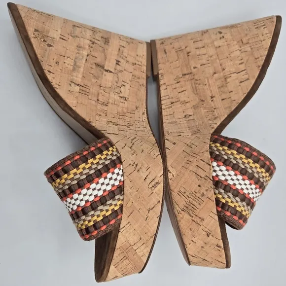VERONICA BEARD Dali Single Woven Cork Wedge Sandals