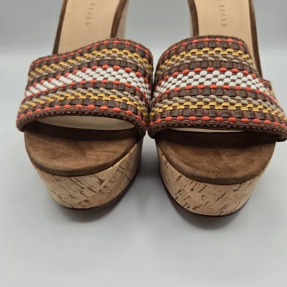 VERONICA BEARD Dali Single Woven Cork Wedge Sandals