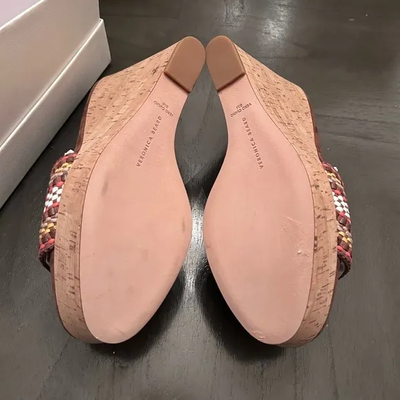 Veronica Beard Dali Woven Wedge Sandals