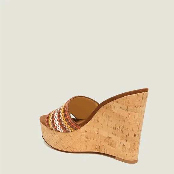 Veronica Beard Dali Woven Wedge Sandals