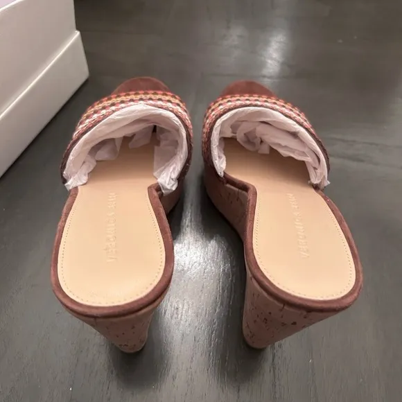 Veronica Beard Dali Woven Wedge Sandals