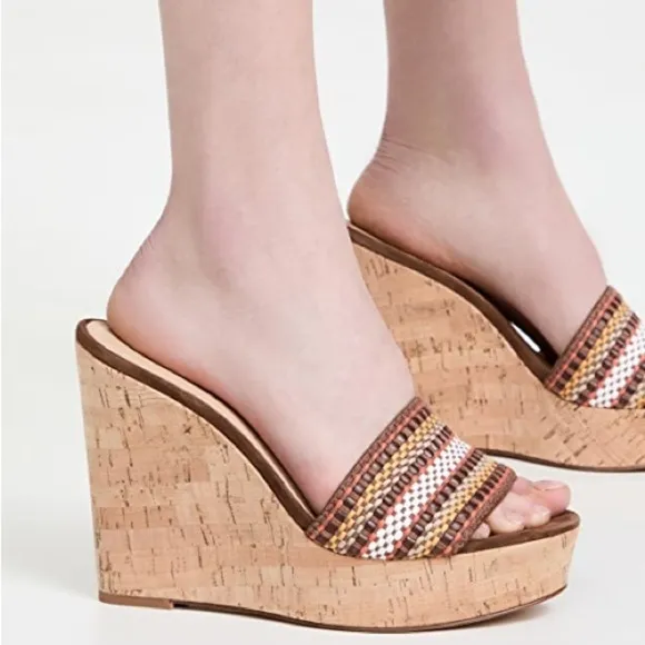 Veronica Beard Dali Woven Wedge Sandals