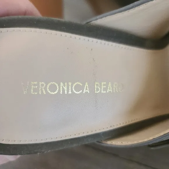 VERONICA BEARD GARRICK DUAL BUCKLE PLATFORM SANDALS Olive Green Size 8.5 New