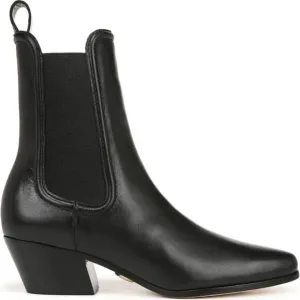 Veronica Beard Lada Chelsea Black Leather Boots (Women) Size 35
