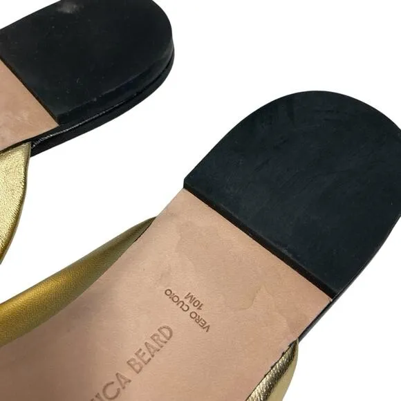 VERONICA BEARD NWOT $350 Carlotta Flats Slides Leather Mules 10 M