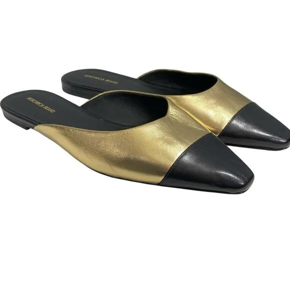 VERONICA BEARD NWOT $350 Carlotta Flats Slides Leather Mules 10 M